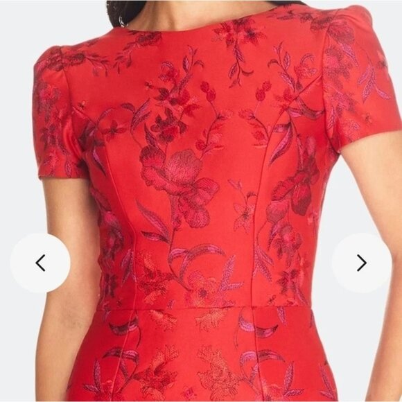 Dress the Population XS Red Rouge Joyce Embroidered Dress - Picture 9 of 9